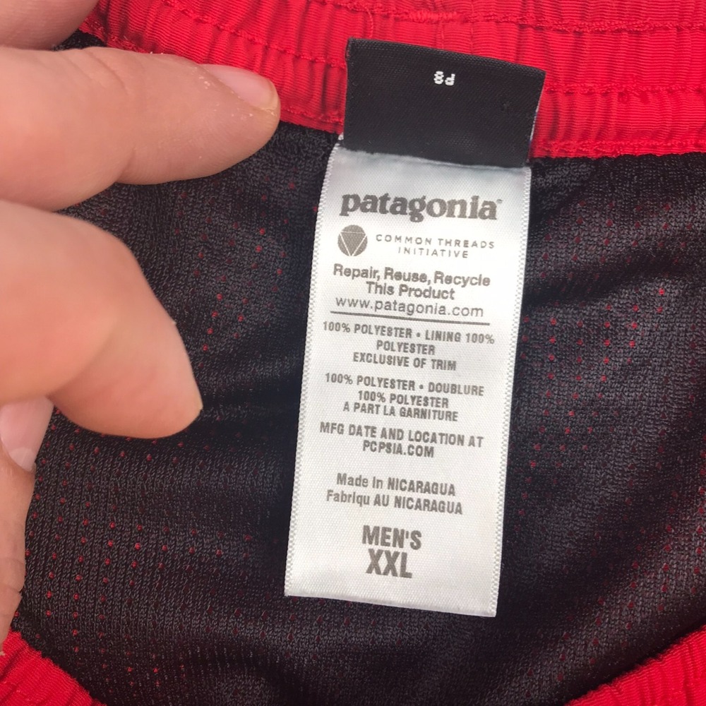 Patagonia Baggies Shorts Mens 2XL Red Lightweight 4" Lined Pockets Nylon - Picture 4 of 11